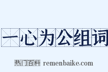 一心为公组词是什么意思的图片